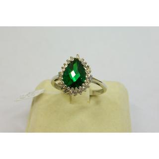 Gold 14k ring with Zircon ΔΑ 001911Λ  Weight:2.27gr
