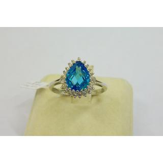 Gold 14k ring with Zircon ΔΑ 001912Λ  Weight:2.03gr