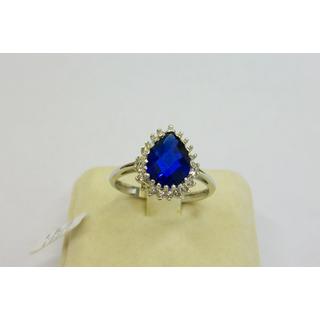 Gold 14k ring with Zircon ΔΑ 001913Λ  Weight:2.7gr