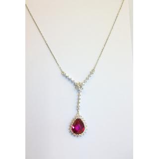 Gold 14k necklace with Zircon ΚΟ 000583Λ  Weight:2.56gr