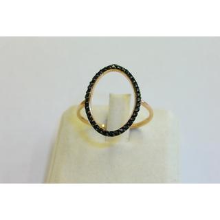 Gold 14k ring with Zircon ΔΑ 001903Ρ  Weight:1.96gr