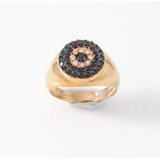 Gold 14k ring with Zircon ΔΑ 001915Ρ  Weight:2.96gr