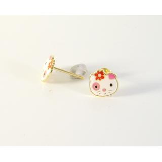 Gold 14k earrings Children ΣΚ 001144  Weight:0.35gr