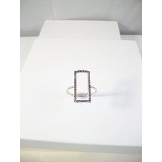Gold 14k ring with Zircon ΔΑ 001905Λ  Weight:1.8gr