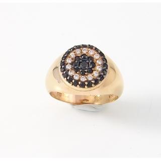 Gold 14k ring with Zircon ΔΑ 001924Ρ  Weight:3.01gr