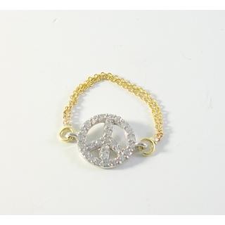 Gold 14k ring with Zircon ΔΑ 001926  Weight:0.76gr