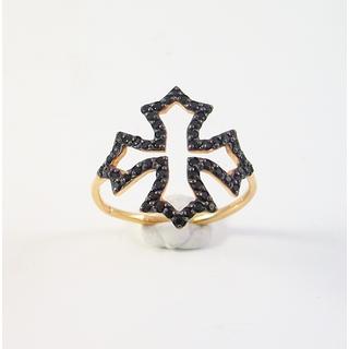 Gold 14k ring with Zircon ΔΑ 001928Ρ  Weight:1.8gr