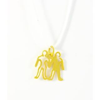 Gold 14k pendants Gemini Weight:0.8gr