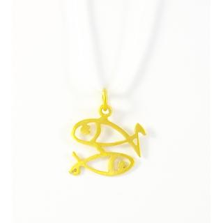 Gold 14k pendants Pisces Weight:0.83gr