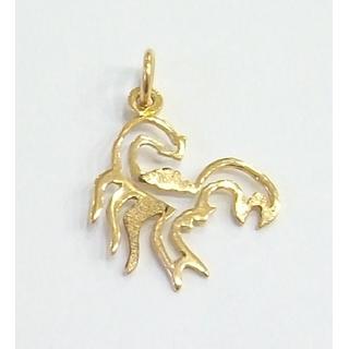 Pink Gold 14k pendants Scorpio Weight:0.7gr