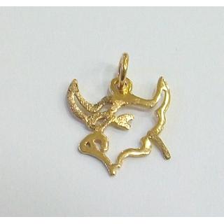 Pink Gold 14k pendants Taurus Weight:0.6gr