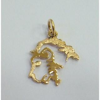 Pink Gold 14k pendants Leo Weight:0.72gr