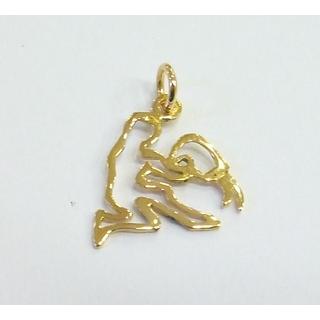 Pink Gold 14k pendants Aquarius Weight:0.6gr