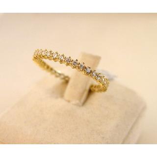 Gold 14k ring with Zircon ΔΑ 001584K  Weight:1.89gr