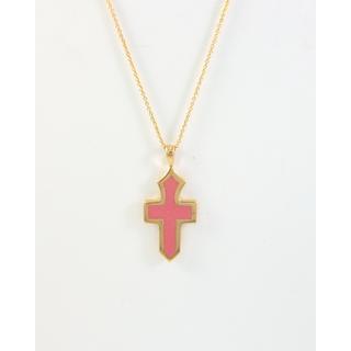 Gold 14k cross ΣΤ 000296Ρρ Weight:2.03gr