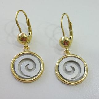 Gold 14k earrings Spiral ΣΚ 001156  Weight:4.67gr