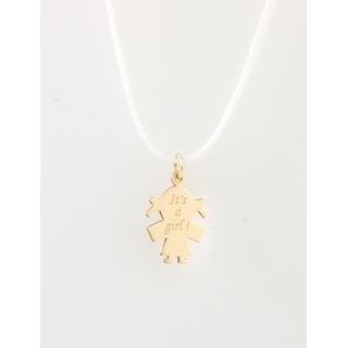 Gold 14k pendants Children ΜΕ 000787  Weight:0.7gr