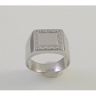 Gold 14k ring with Zircon ΔΑ 001821Λ  Weight:4.78gr