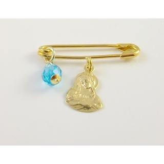 Gold 14k baby pin for newborns ΠΑ 000027α