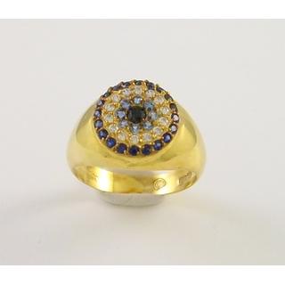 Gold 14k ring with Zircon ΔΑ 001924β  Weight:3.38gr