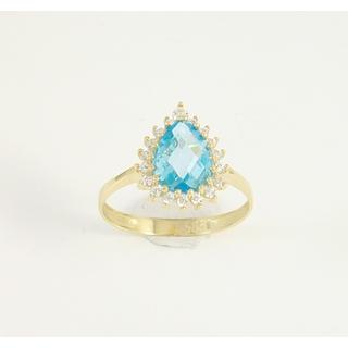 Gold 14k ring with Zircon ΔΑ 001912Κ  Weight:1.8gr