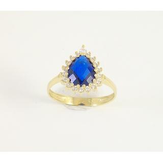 Gold 14k ring with Zircon ΔΑ 001913Κ  Weight:2.18gr