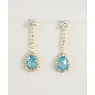 Gold 14k earrings with Zircon ΣΚ 001139Κ  Weight:3.1gr