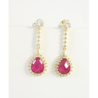 Gold 14k earrings with Zircon ΣΚ 001141Κ  Weight:3.56gr