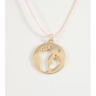 Gold 14k pendants Children with Gemstones ΜΕ 000788Ρ  Weight:1.32gr