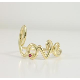 Gold 14k ring with Zircon ΔΑ 001947Κ  Weight:2.3gr