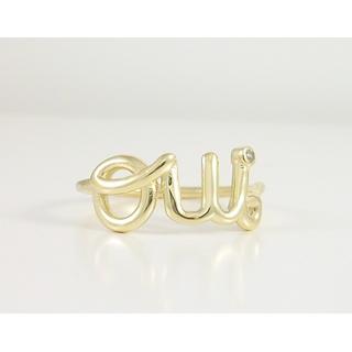 Gold 14k ring with Zircon ΔΑ 001948Κ  Weight:2.03gr