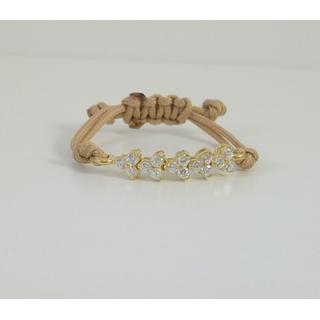 Gold 14k ring with Zircon ΔΑ 001949K  Weight:0.65gr