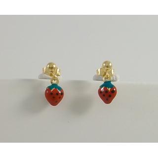 Gold 14k earrings Children ΣΚ 001158  Weight:1.15gr