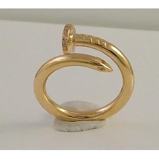 Gold 14k ring with Zircon ΔΑ 001954Ρ  Weight:6.22gr