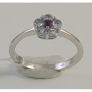 Gold 14k ring with semi precious stones ΔΑ 001955Λ  Weight:2.42gr