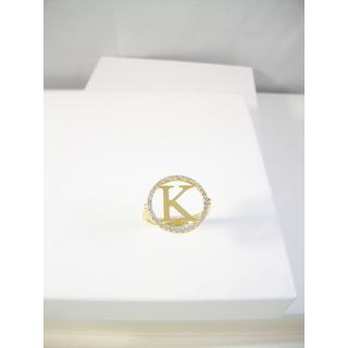 Gold 14k ring with Zircon ΔΑ 001832Κδ  Weight:2.84gr