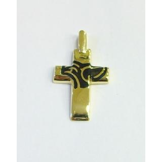 Gold 14k cross  ΣΤ 000308Κ Weight:3.76gr