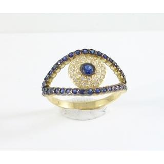 Gold 14k ring with Zircon ΔΑ 001944Κ  Weight:2.65gr