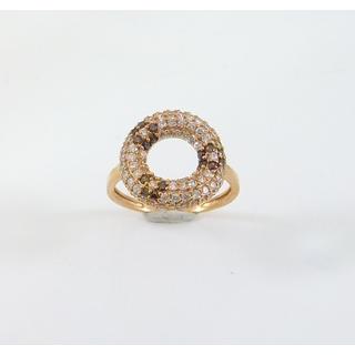 Gold 14k ring with Zircon ΔΑ 001868Ρ  Weight:3.17gr