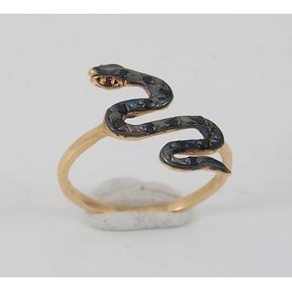 Χρυσό δαχτυλίδι Κ14 με πέτρες ζιργκόν Μοντέρνα-Διάφορα ΔΑ 001967Ρ  Βάρος:1.63gr
