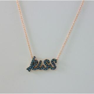 Χρυσά Κολιέ Κ14 με ζιργκόν  ΚΟ 000623Γ  Βάρος:1.77gr