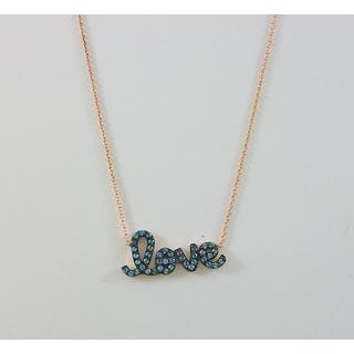 Χρυσά Κολιέ Κ14 με ζιργκόν  ΚΟ 000622Γ  Βάρος:1.77gr