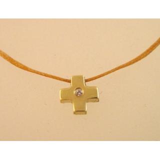 Gold 14k cross with gemstones  ΣΤ 000255Κ Weight:0.9gr