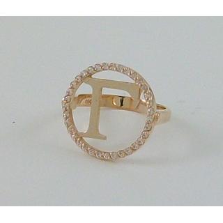 Gold 14k ring with Zircon ΔΑ 001833Γ  Weight:2.42gr
