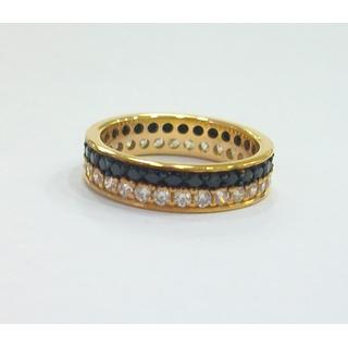 Gold 14k ring with Zircon ΔΑ 001973  Weight:3.68gr