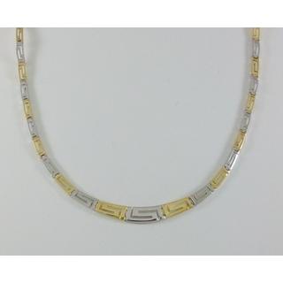 Gold 14k necklace Greek key ΚΟ 000321Δ  Weight:13.54gr