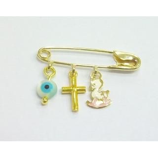 Gold 14k baby pin for newborns ΠΑ 000035ρ