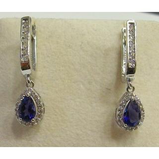 Gold 14k earrings with semi precious stones and Zircon ΣΚ 001162Λ  Weight:2.99gr