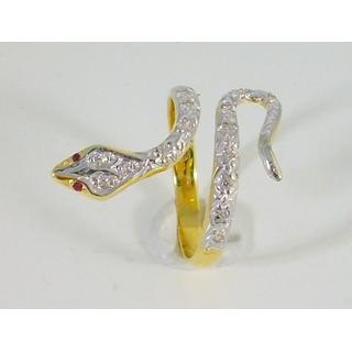 Gold 14k ring with Zircon ΔΑ 001970Κ  Weight:2.87gr