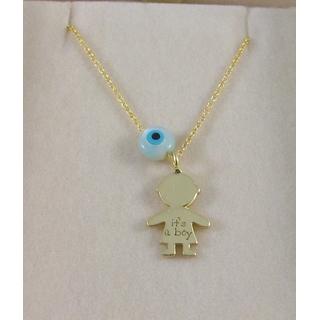 Gold 14k necklace Children ΚΟ 000653  Weight:1.5gr